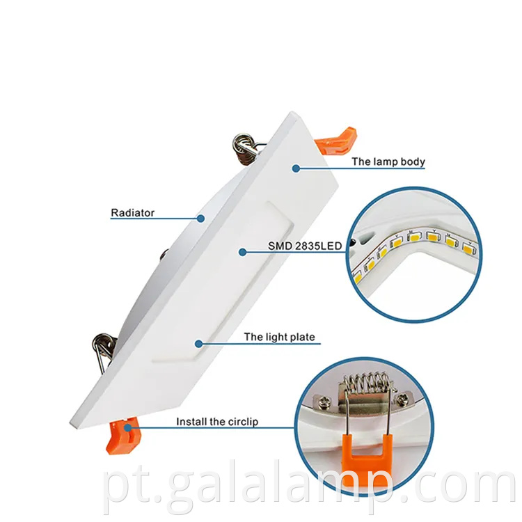 Luz de teto LED diminuído de 12W de 12W para interiores modernos